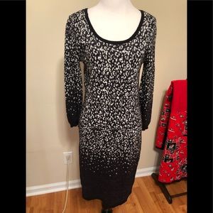 NWT. Black and White Sweater Dress